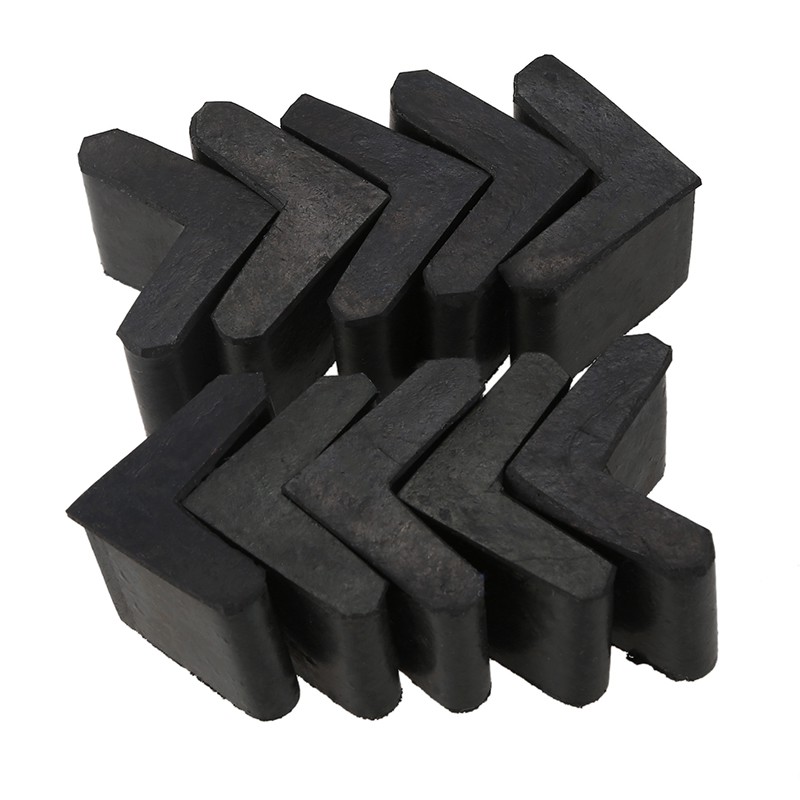 10 Pcs Rubber Black L Shaped Furniture Covers Angle Iron Foot Pads 30Mm X 30Mm 