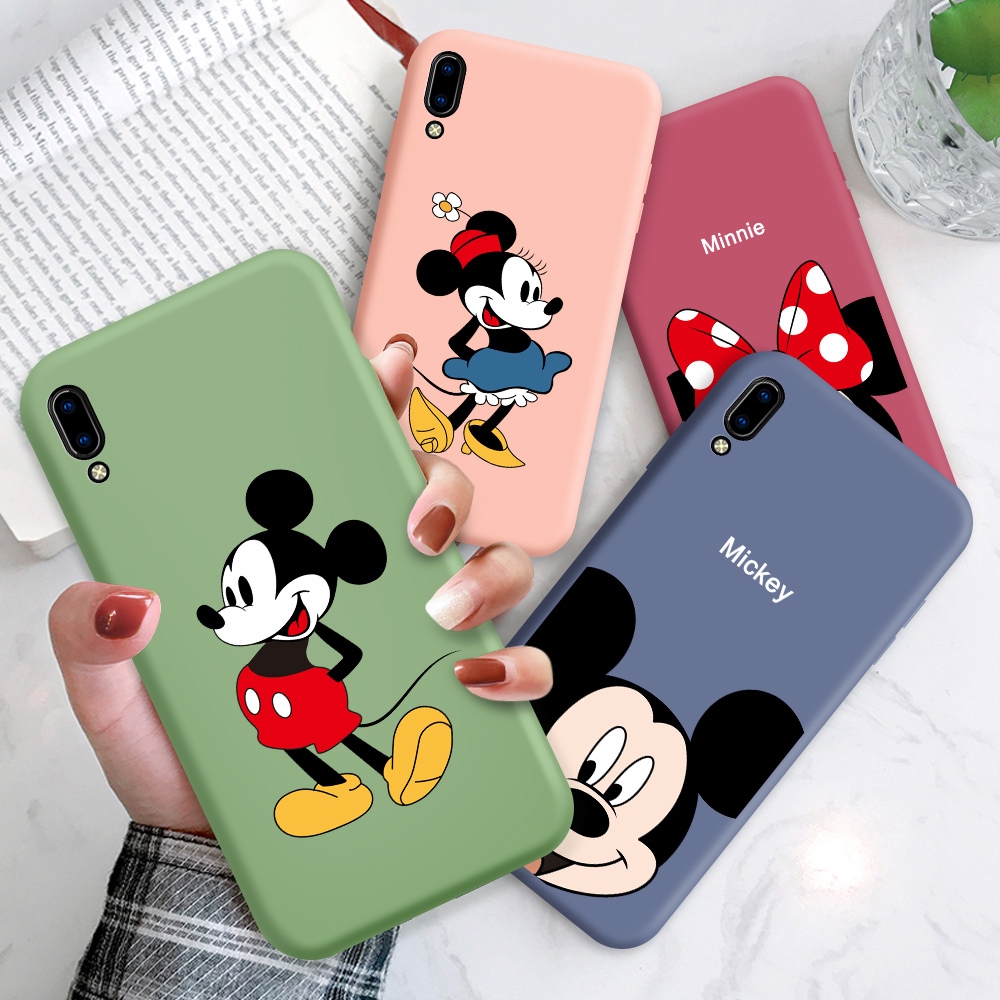 Cartoon Cute Mickey Minnie Mouse Casing For Vivo Y11 2019 Y91 Y91i Y95