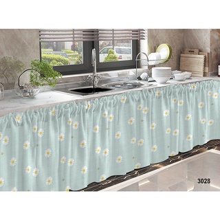 Sale Lababo Curtain Kitchen Sink Curtains Fresh Blue Flower 70cm*150cm 1PC COD No Ring Kurtina #7