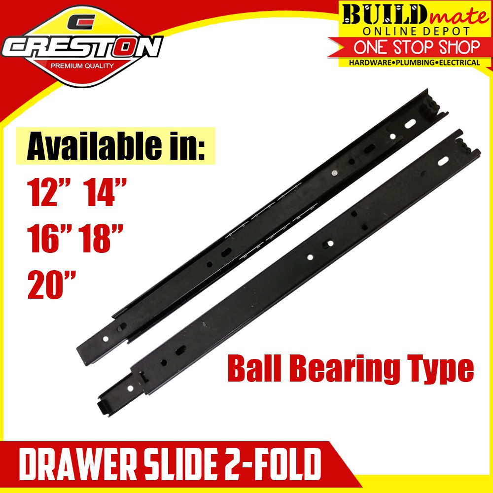 Creston Drawer Slide Guide Ball Bearing 2fold 12 14 16 18