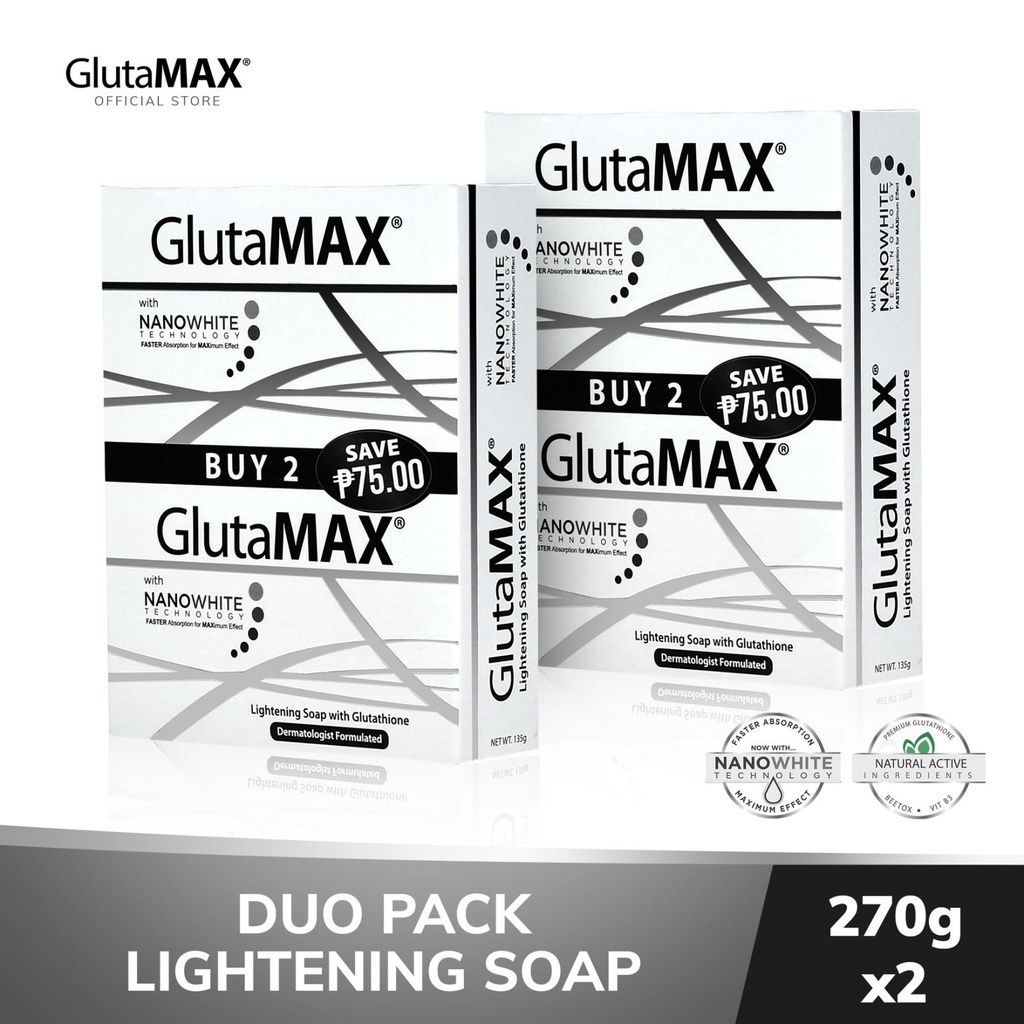 Glutamax Lightening Soap With Glutathione Duo Pack X 2 540g Shopee Philippines 6052