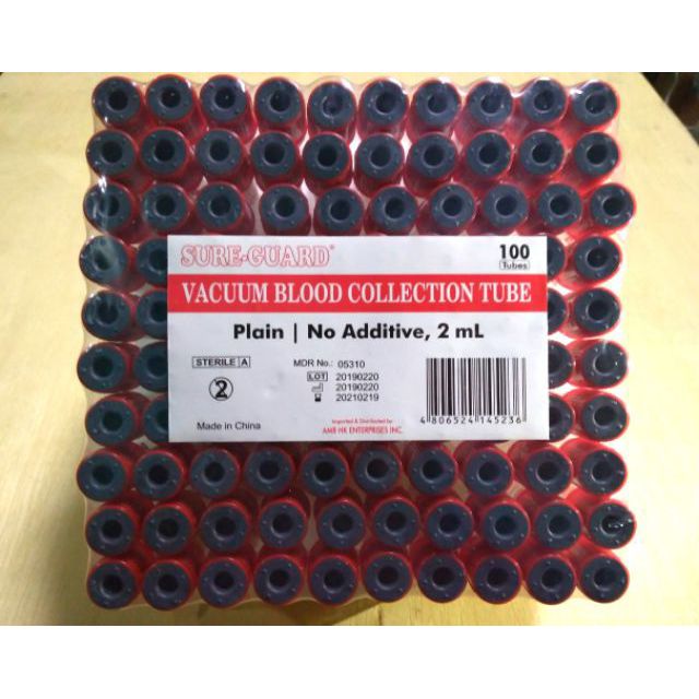 Vacutainer Plain / Red top tubes (2ml, 3ml, 5ml) Shopee Philippines