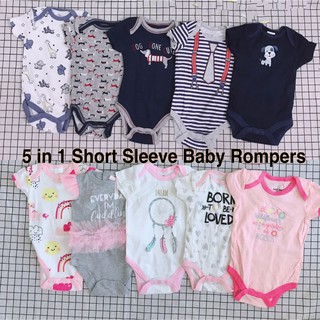 5 Piece Baby Onesie Bodysuit Romper Clothes #1