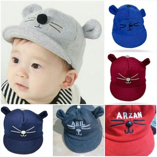 Baby Hat Character Cat Free Embroidery Name Age 0-2 Years
