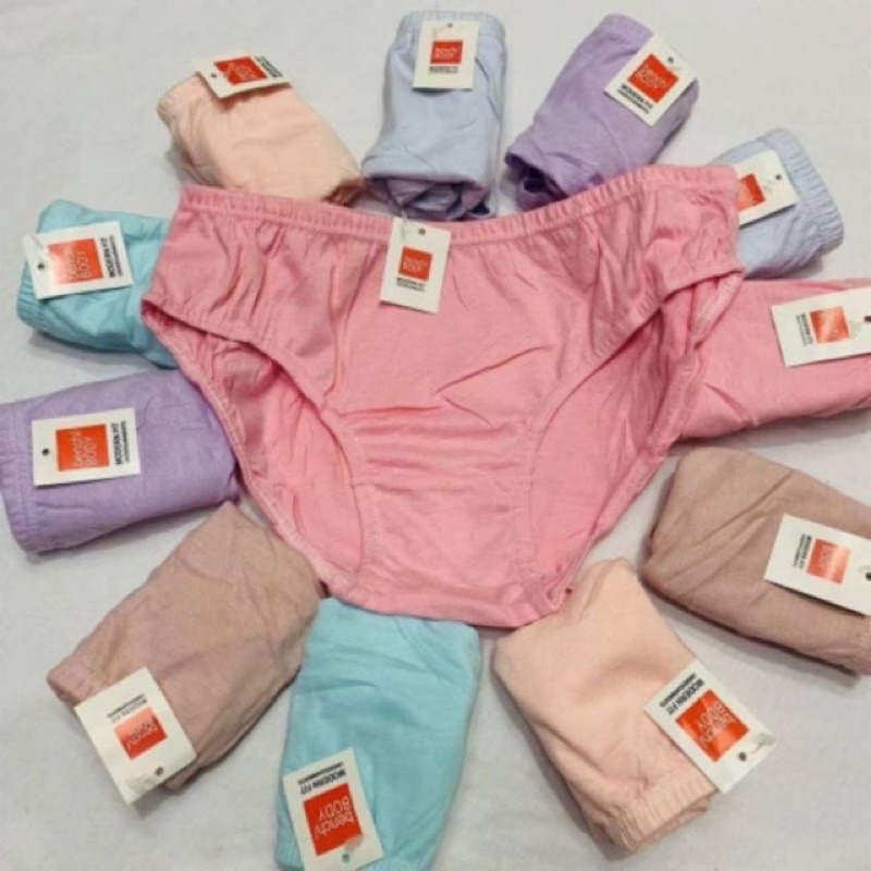 SF COD 12PCS Panty Underwear plain style for ladies stretch (Random