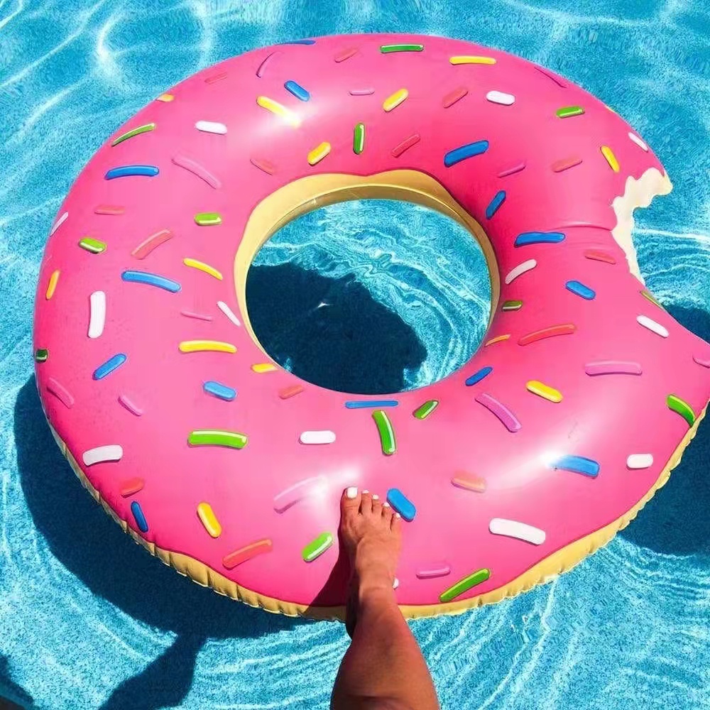 Inflatable Pool Donut Floater Swim Ring Donut Floater 120cm Shopee