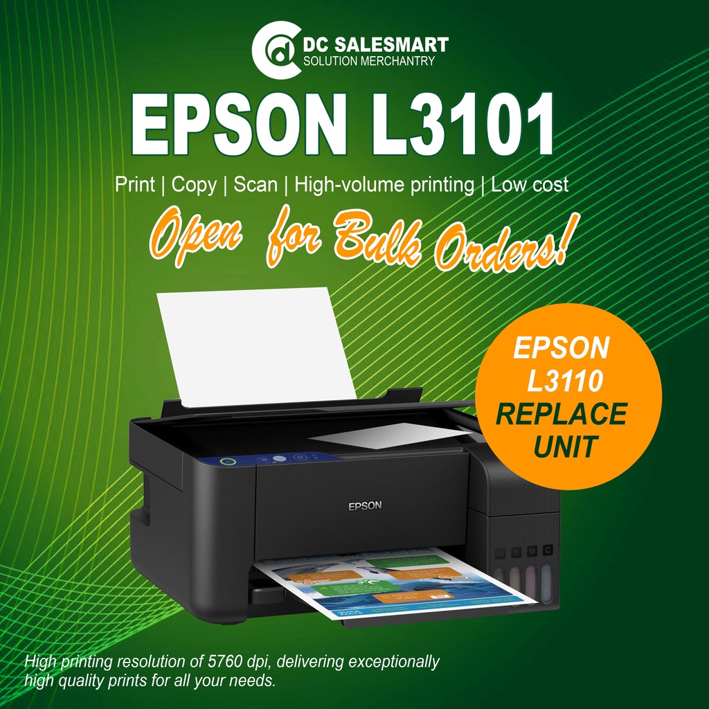 Epson Ecotank L3101 Same Specs Of L3210 And L3110 3 In 1 Printer Print Copy Scan 3101 Shopee 1136