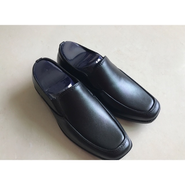 kids black shoes #608school shoes for boys (Rubber-weighty) | Shopee ...