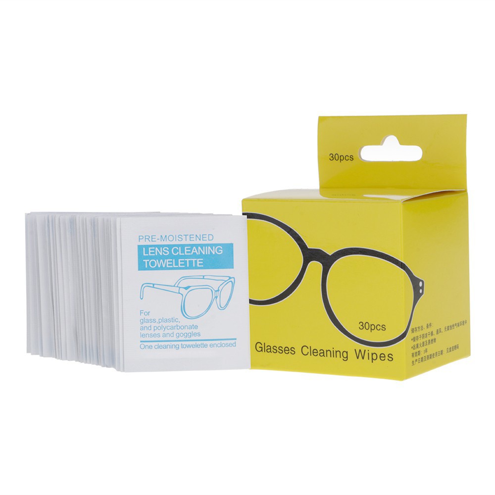 HomeePreMoistened Lens Scent Cleaning Towelette 30 Wipes Optical