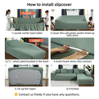 [2021 New Designs] Stretchable Sofa Cover 1/2/3/4 Seater Anti-Skid Slipcover I L shape Full Sofa Protector free gifts #7
