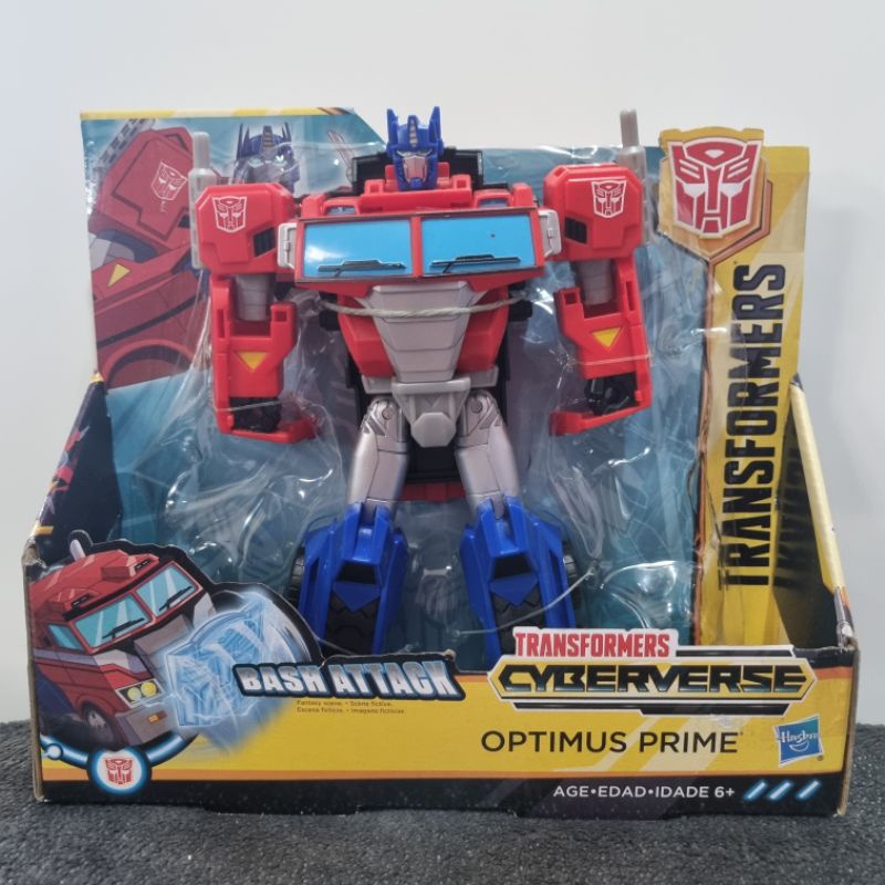 Hasbro Transformers Cyberverse Ultra Class Bash Attack Optimus Prime ...