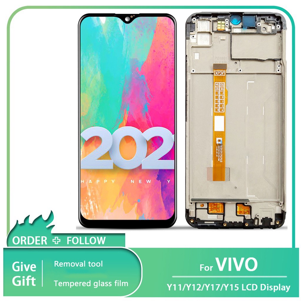 Display + Touch Screen VIVO Compatibile Con Y3, Y11, Y12, Y15, Y17, U3X: Schermo LCD Nero