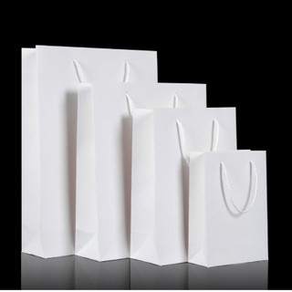 Download White matte laminated rope handle paper bag | Shopee ...