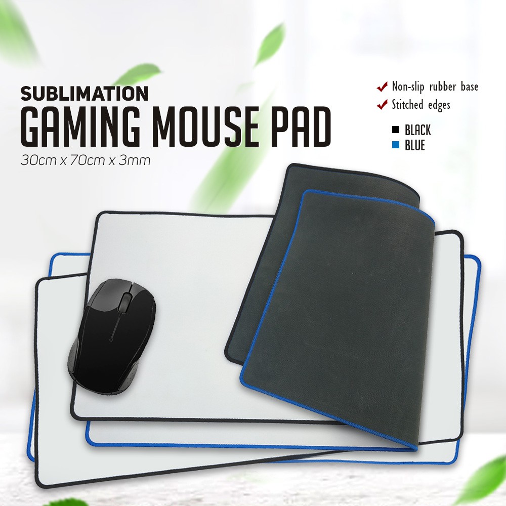 Sublimation Printable Gaming Mouse Pad 30cmx70cm*3mm [ Black / Blue