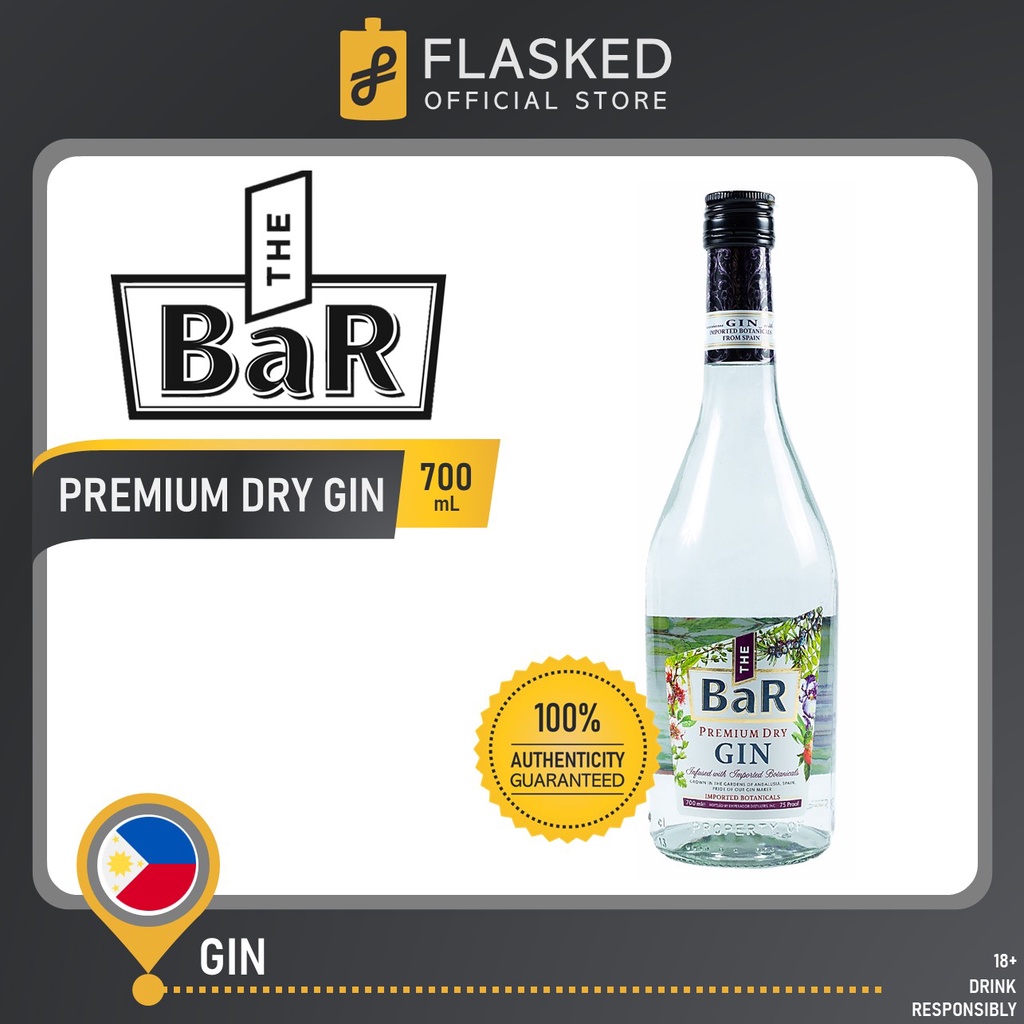 The Bar Premium Dry Gin 700ml Shopee Philippines