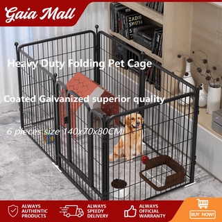Heavy Duty Pet Cage Folding fence Dog Cat Rabbit Puppy Coated Galvanized 6 pieces size 140x70x80CM