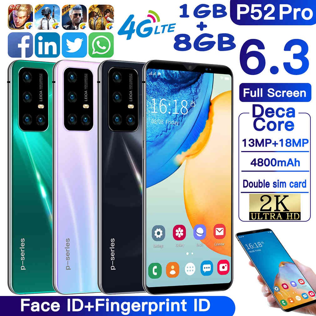 P52 Pro 6 3 inch 1GB RAM 8GB ROM Smartphone Handphone 