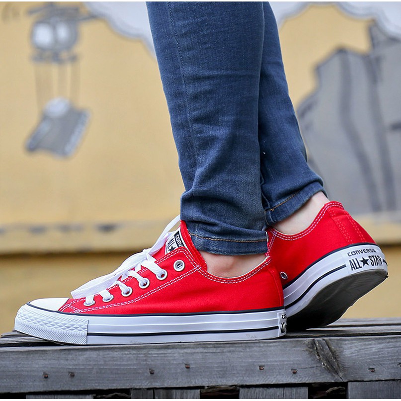 converse low cut red