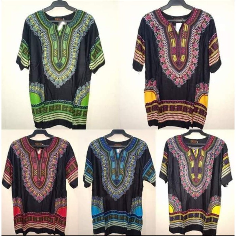 Black Dashiki/Bohemian/Batik XL shirt | Shopee Philippines