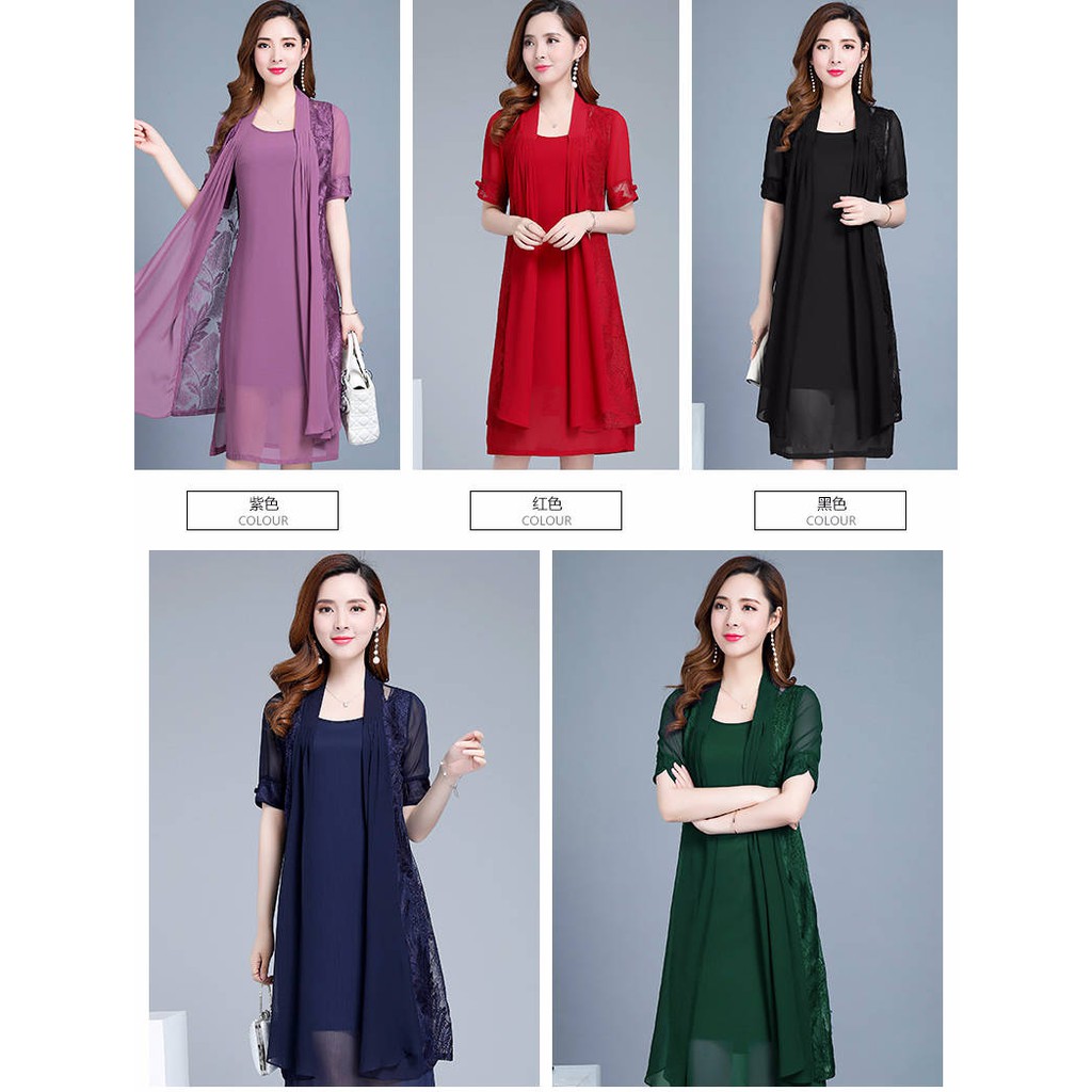 chiffon cardigan dress