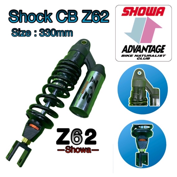 Shock Showa CB Z62 AG11 Shockbreaker Single metic Tube Top mio 330mm