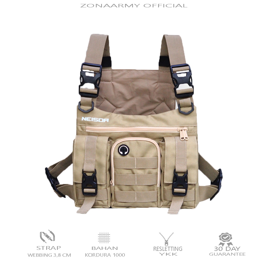 Neisda - Chestbag Chestbag Chest Bag Series Threepocket Cream