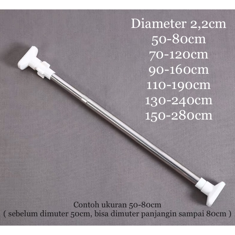 50cm300cm Flexible Pipe Pole Without Nails/Bathroom Pipe Pole/Kitchen