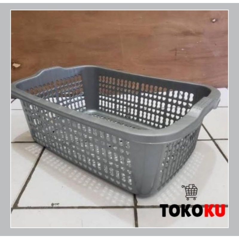(S) Silver LAUNDRY Clothes Basket/Clean Clothes RIGEN Basket