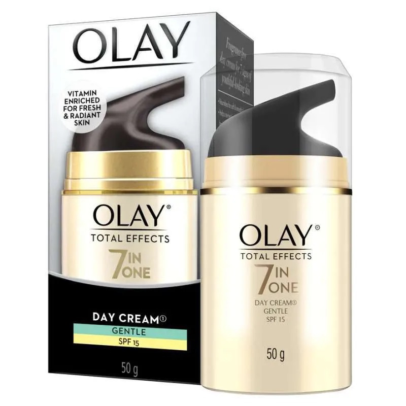 Olay Total Effects 7 In One Day Cream Gentle SPF15 50G Olay Anti Aging Night Moisturizing Cream Total Effects 7 Benefits Skincare 50G Or Day Cream [50G]