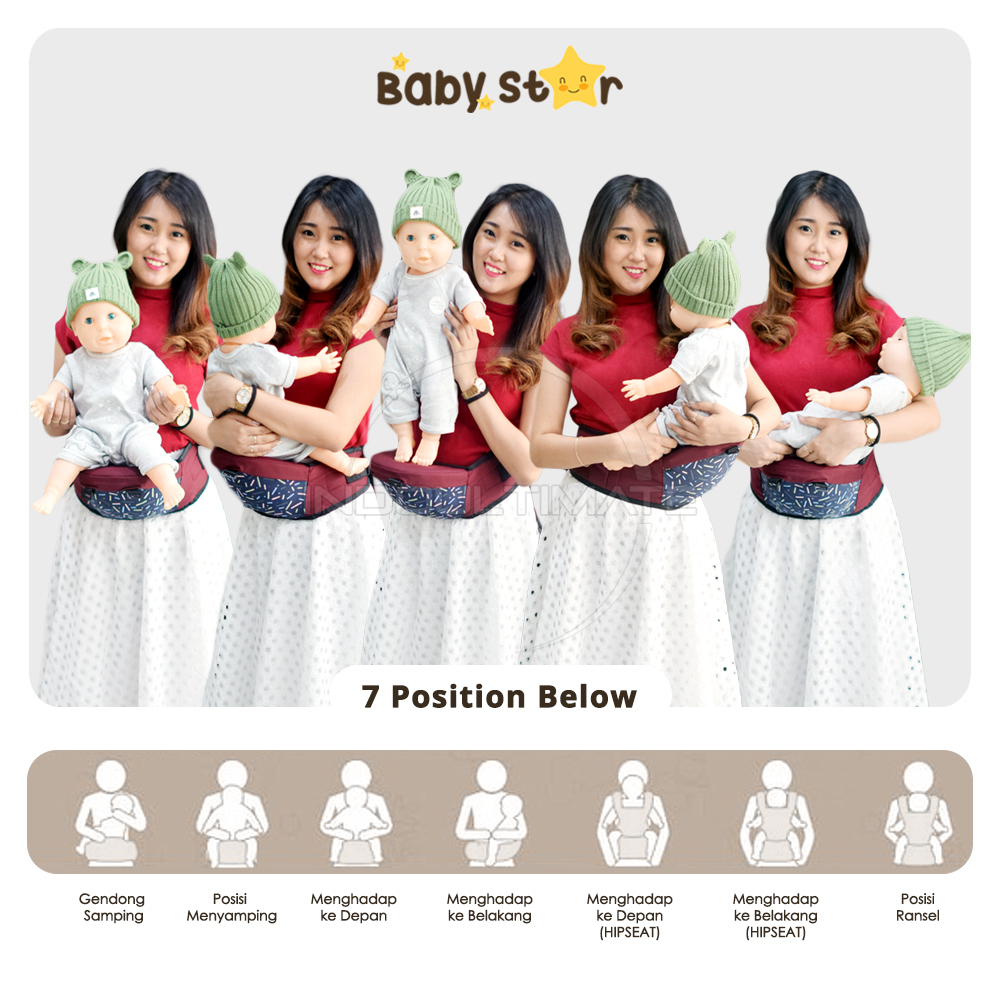 BABY STAR Baby Hipseat Carrier + Hat GBS-100 Front Baby Carrier Hipseat Baby Carrier Latest Multifunctional Side Baby Carrier Instant Anti-Stress Carrier — view 5
