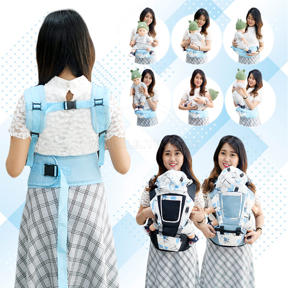7in1 BOO BABY Baby Hipseat Carrier With Hat GBSL-1200 Front Baby Carrier Hipseat Baby Carrier Latest Model Multifunctional Side Baby Carrier Instant Anti-Stress Carrier — view 4