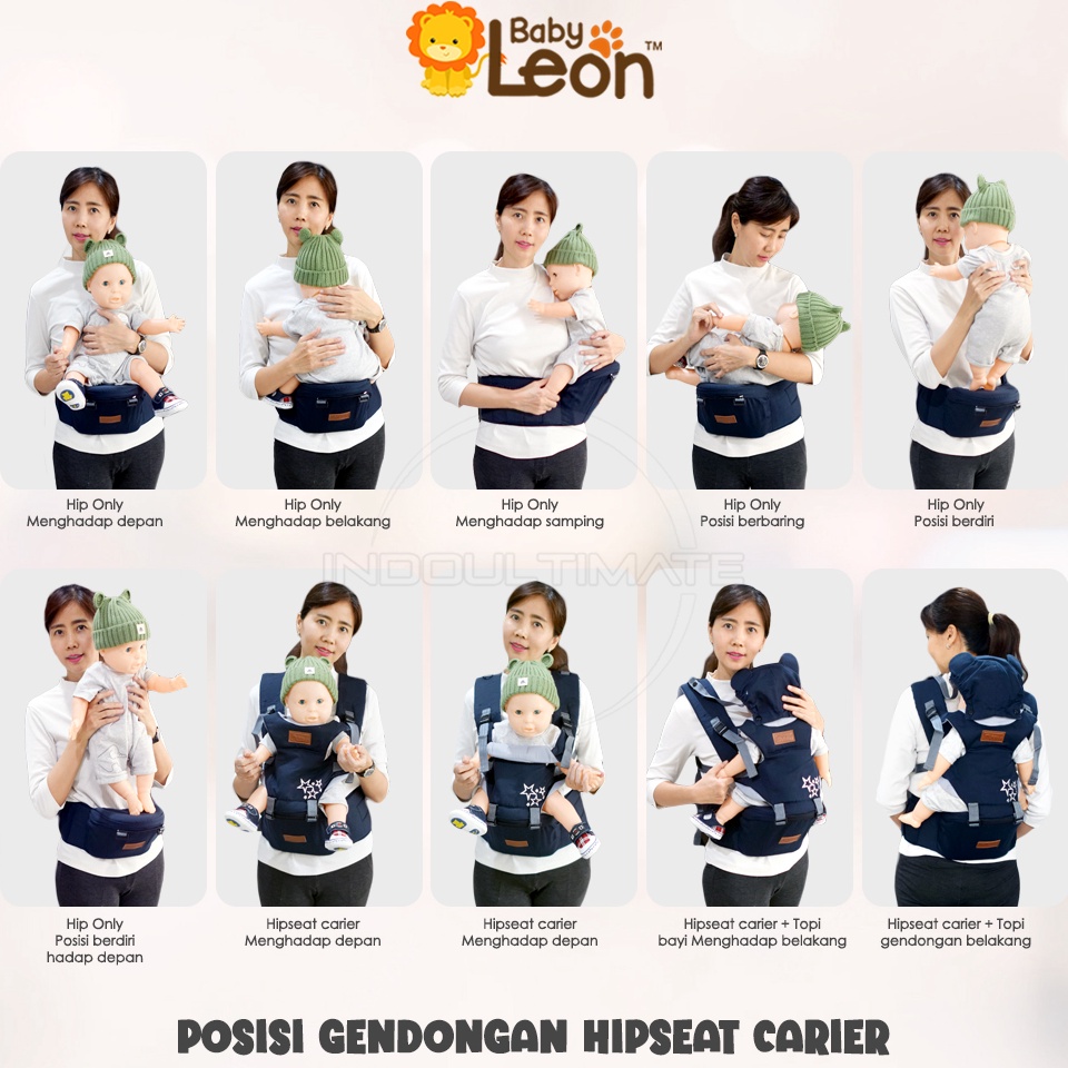 Fresh 5in1 Way Baby Hipseat Carrier BABY LEON + Head Protector ARROW SERIES BY-6080 / BY-6088 (Without Hat) Front Sitting Baby Carrier Side Baby Carrier Multifunctional Carrier Instant Baby Carrier Anti-Stress Baby Carrier — view 5