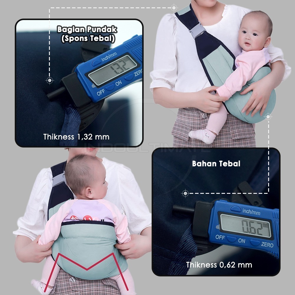 Multifunctional Front Carrier Newborn Baby Carrier BY-460 Practical Baby Carrier Cloth Carrier Side Carrier Front Baby Sling Carrier Shape Suitable for Traveling Lightweight Buckle Sling Baby — view 3