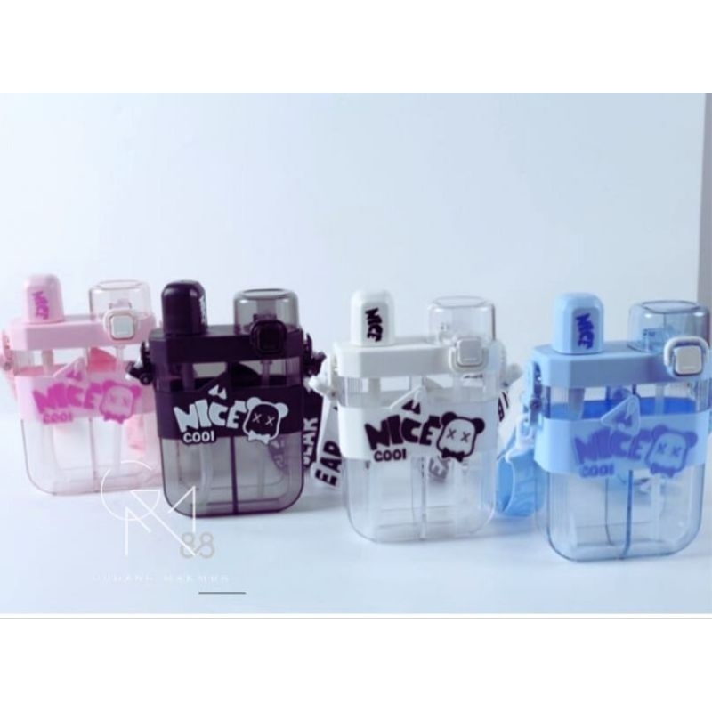 Nice Cool 620ml 2-Sided Couple Bottle Sticker Cute Children's Drinking Bottle Water Bottle - Image 5