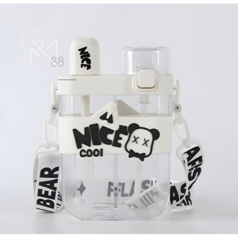 Nice Cool 620ml 2-Sided Couple Bottle Sticker Cute Children's Drinking Bottle Water Bottle - Image 3