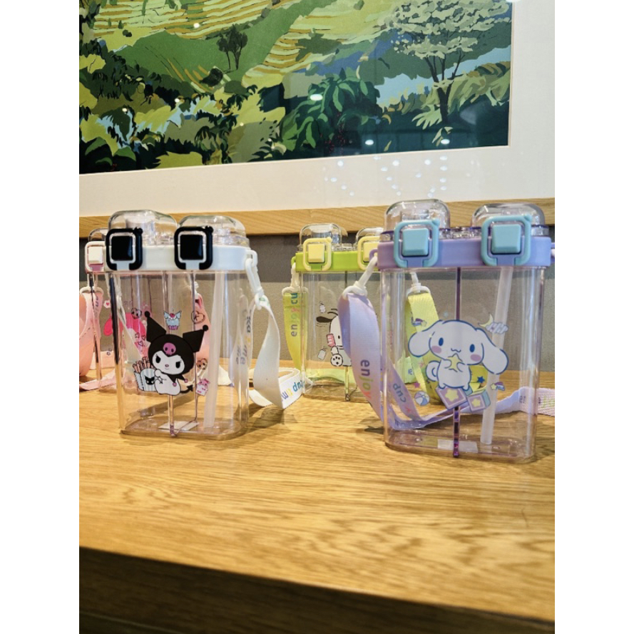 Nice Cool 620ml 2-Sided Couple Bottle Sticker Cute Children's Drinking Bottle Water Bottle - Image 2