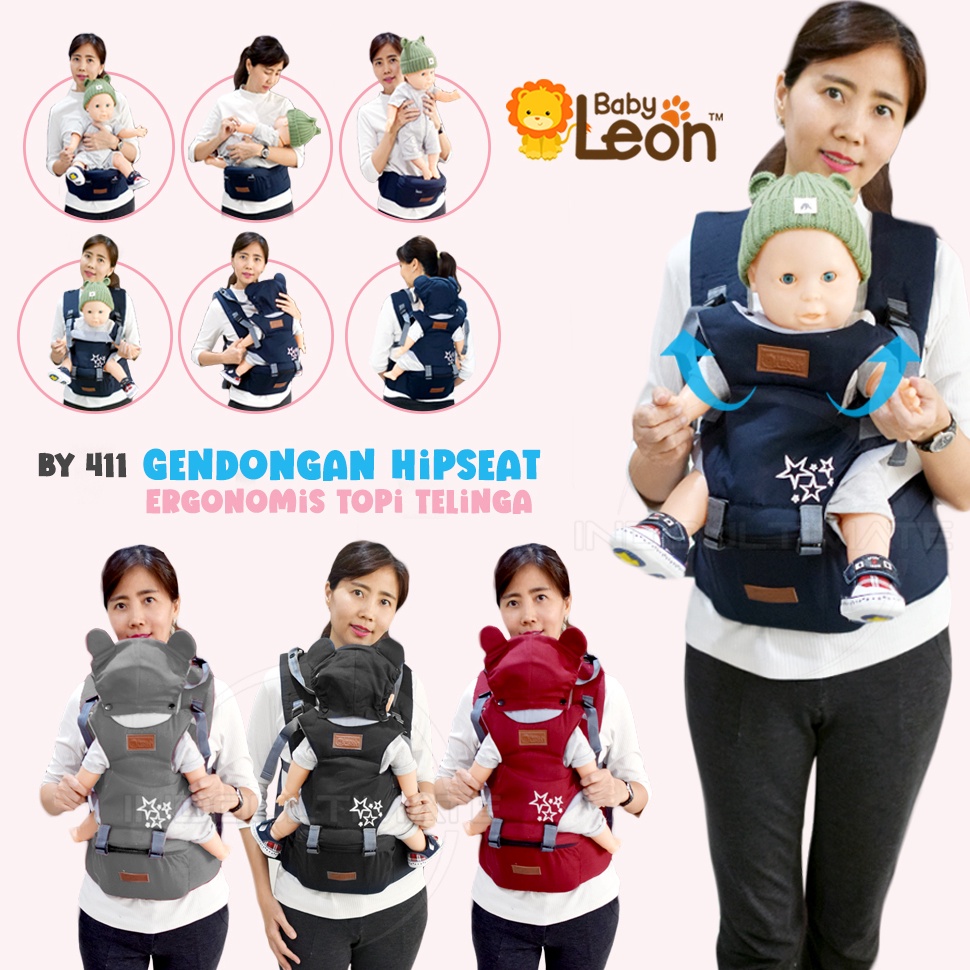 Fresh 5in1 Way Baby Hipseat Carrier BABY LEON + Head Protector ARROW SERIES BY-6080 / BY-6088 (Without Hat) Front Sitting Baby Carrier Side Baby Carrier Multifunctional Carrier Instant Baby Carrier Anti-Stress Baby Carrier — view 2