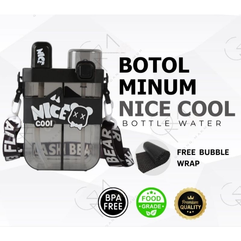 Nice Cool 620ml 2-Sided Couple Bottle Sticker Cute Children's Drinking Bottle Water Bottle - Image 4