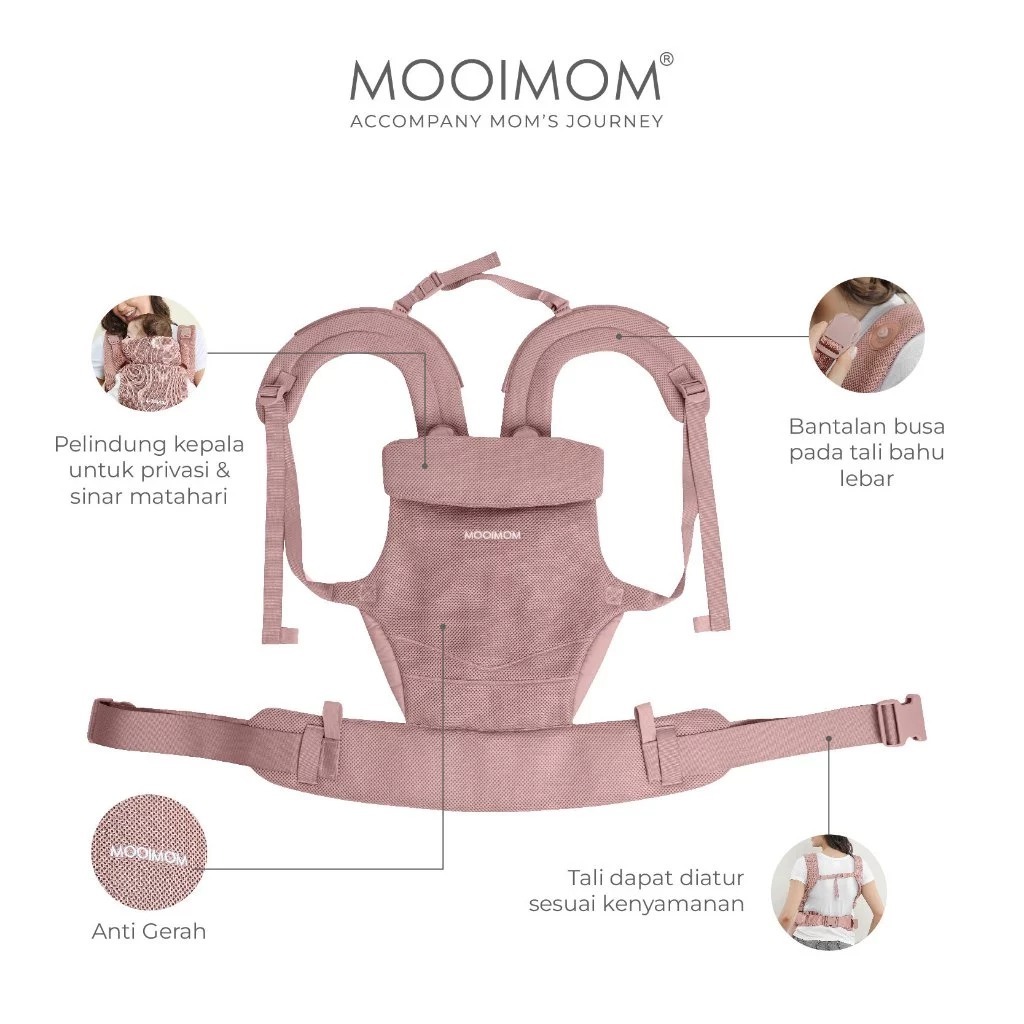 Mooimom SSC Baby Carrierwonder - MOOIMOM wonder Carrier Newborn Baby Carrier/ Up to 3 Years Old M-Shape Baby Carrier/ M-Shaped Carrier/ SSC Carrier/ Baby Carrier Kangaroo Pocket Anti-Hot Breathable Material Soft & Comfortable Fabric — view 5