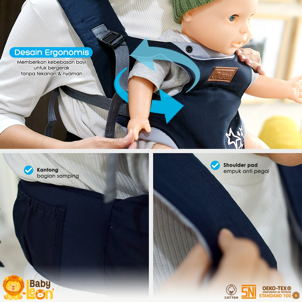 5in1 Way Hipseat Baby Front Baby Carrier BABY LEON Multifunctional Front Child Carrier BY-411 Anti-Tired Baby Carrier Multifunctional Carrier Side Carrier Front Baby Carrier — view 6