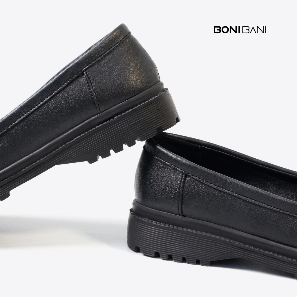 BONI BANI - LUCY Women's Loafers Black Loafers Black Docmart Shoes Paskibra Shoes Women's Loafers - Image 5