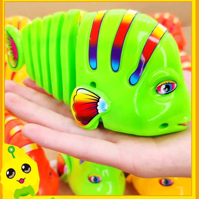 Cute Wind Up Fish Kids Educational Toy Clockwork Walking Fish Toys Baby