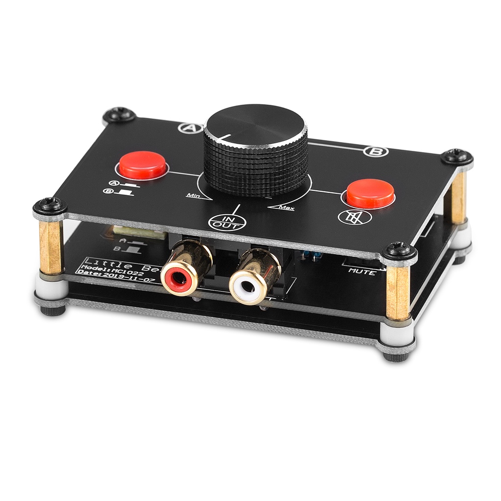 Mini 2Way Stereo RCA Audio Selector Passive Preamp A/B Switcher Box