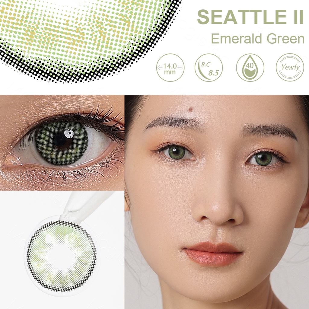 1 Pair Reusable Water content 40 Hydrating Color Contact Lenses