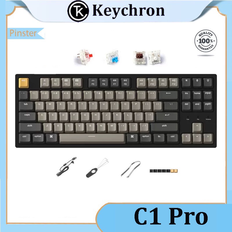 Keychron C1 Pro Lightly Customized Mechanical Keyboard 80 Layout TKL