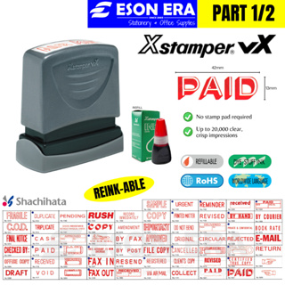 (Part 1/2) Artline Xstamper vX Refillable Ink Stamp ES-BV
