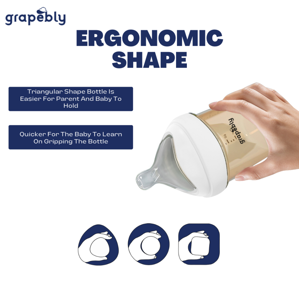 Grapebly PPSU Anti Colic Baby Bottle (150ml) + Storage Lid [Twin Bundle] - Image 5