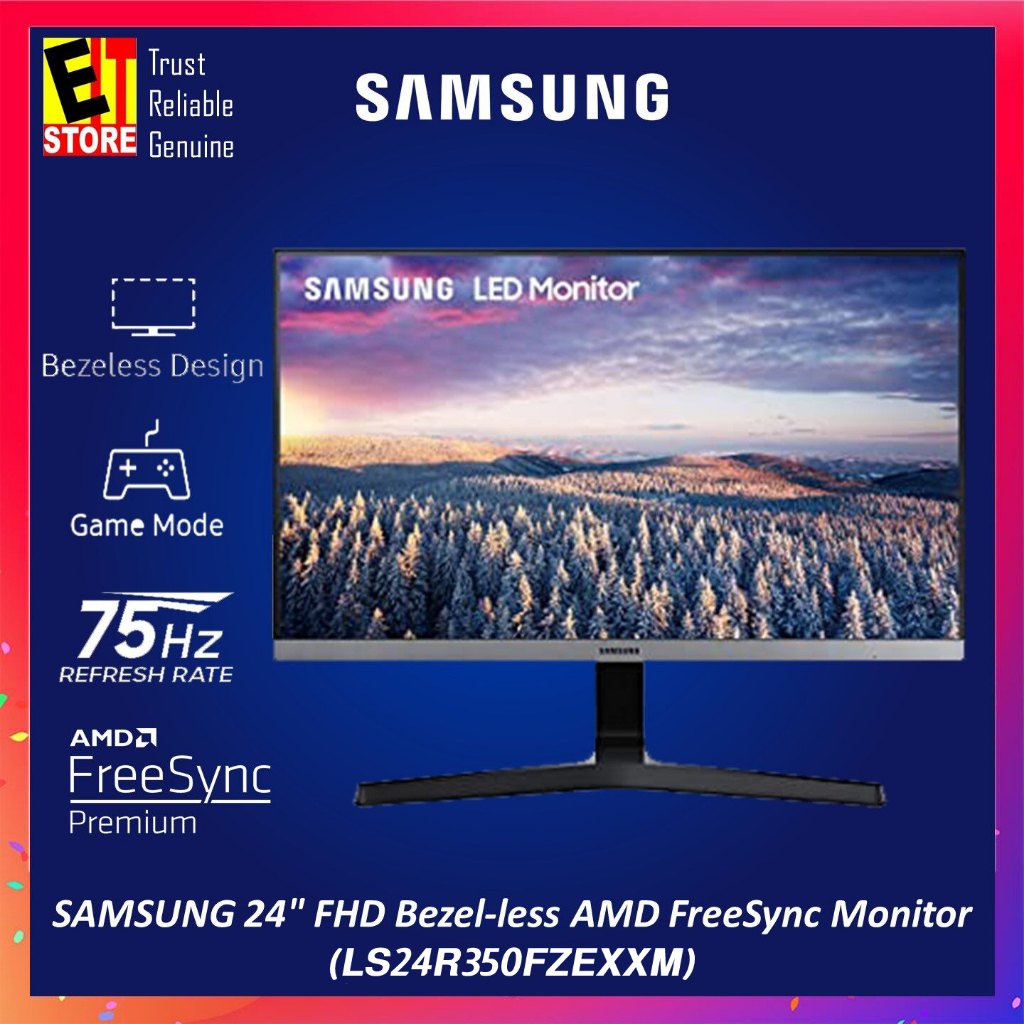 Samsung 24" LS24R350FZEXXM / 27" IPS FHD MONITOR Bezelless 75Hz 5ms