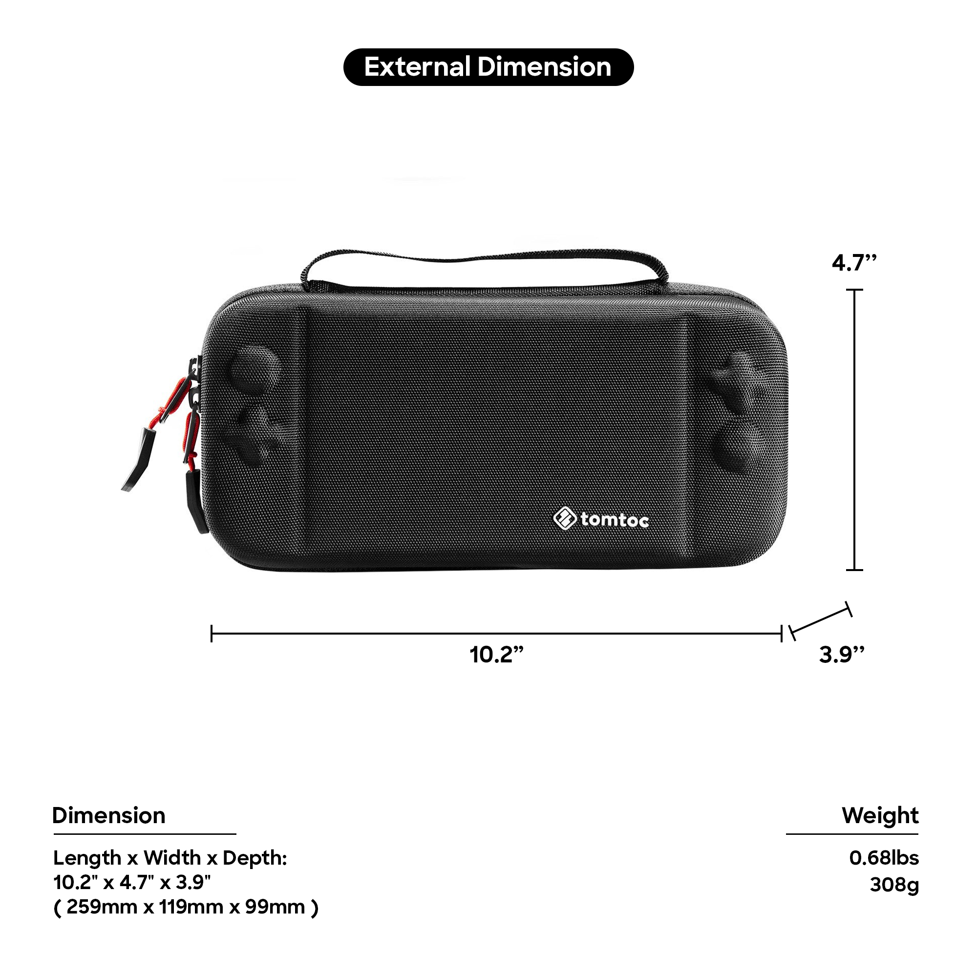 Tomtoc switch outlet travel case