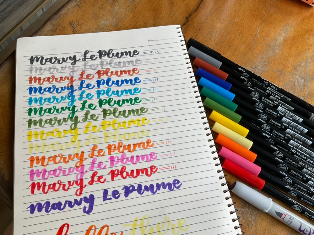 Marvy Uchida Le Plume #1122 Double Ended Marker (Brush Fine Tip) 12's for Calligraphy Lettering | Shopee Philippines Marvy Uchida Le Plume #1122 Double Ended Marker (Brush Fine Tip) 12's for Calligraphy Lettering | Shopee Philippines